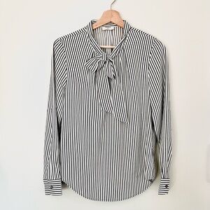 women’s tie neck business casual blouse